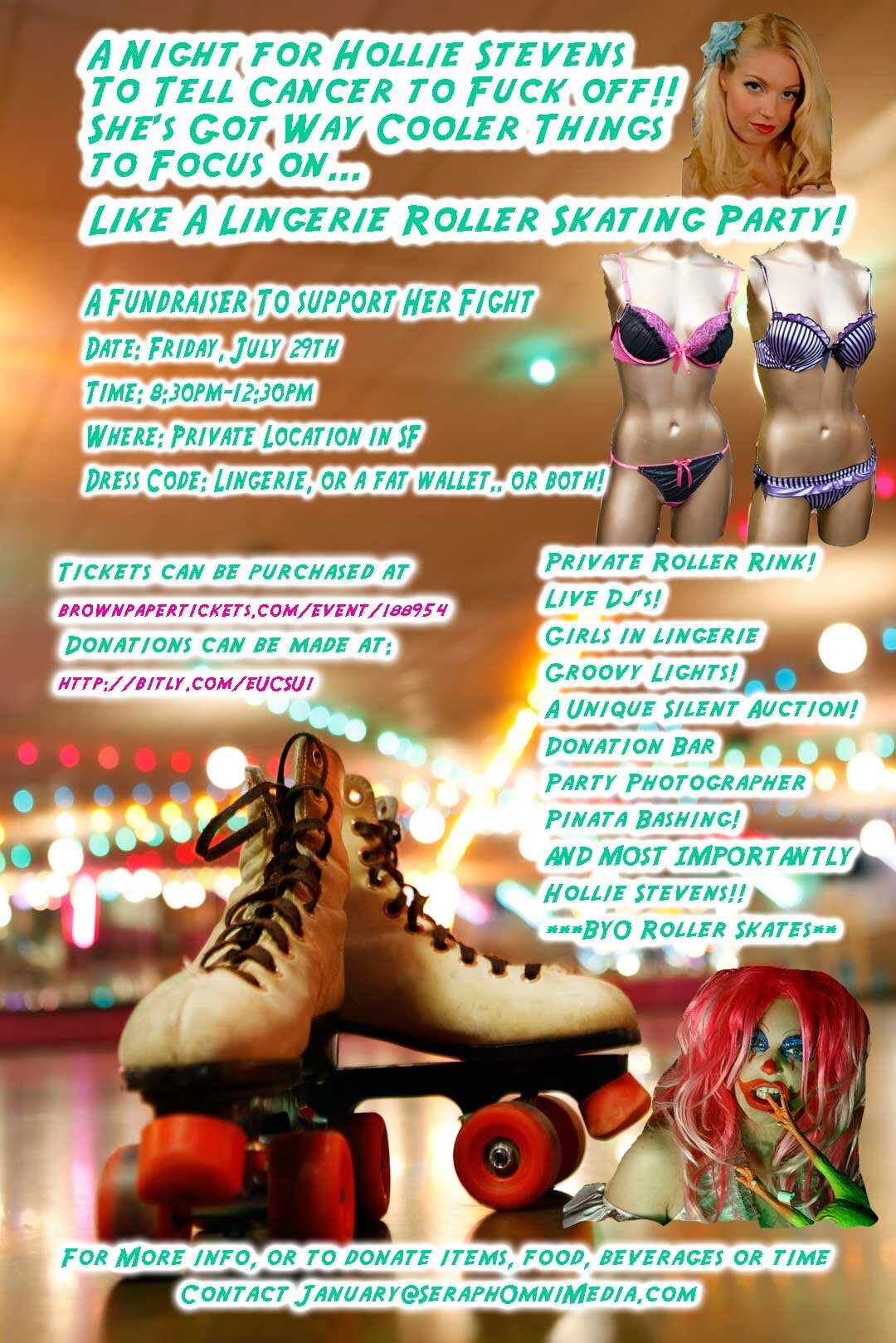 Hollie Stevens Lingerie Roller Skating Benefit Hollie Stevens Lingerie Roller Skating Benefit